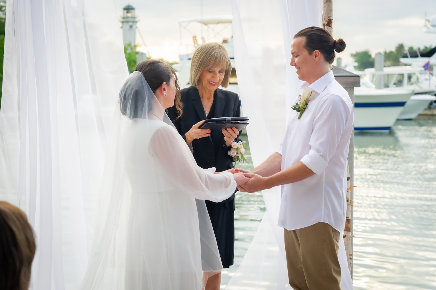 Naples Florida Hamilton Harbour Yacht Club wedding ceremony